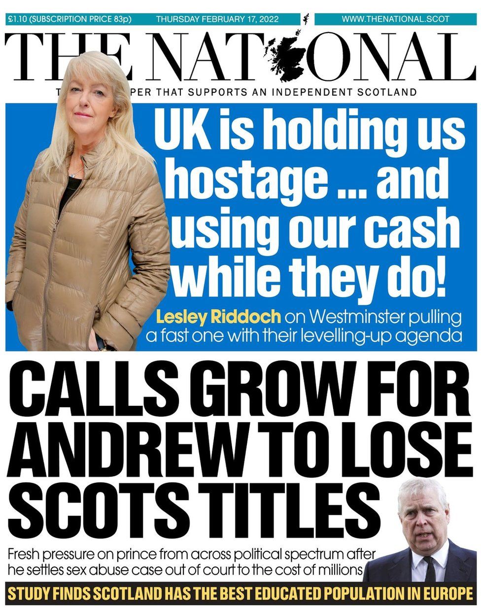 Scotland's papers: Queen's anguish and rising prices - BBC News
