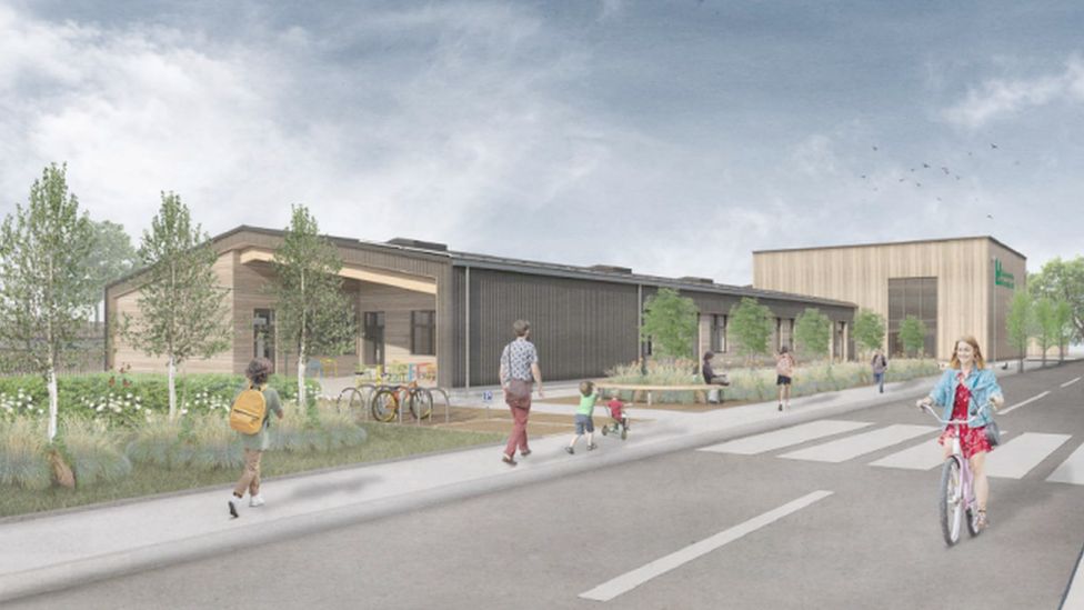 Artist impression of new school