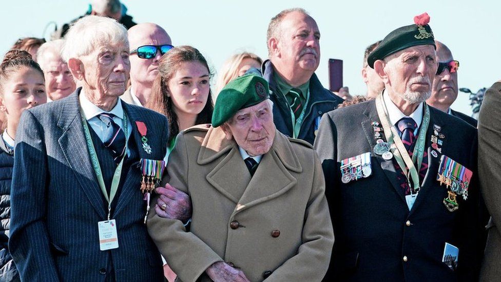 D-Day veterans at the British Normandy Memorial site