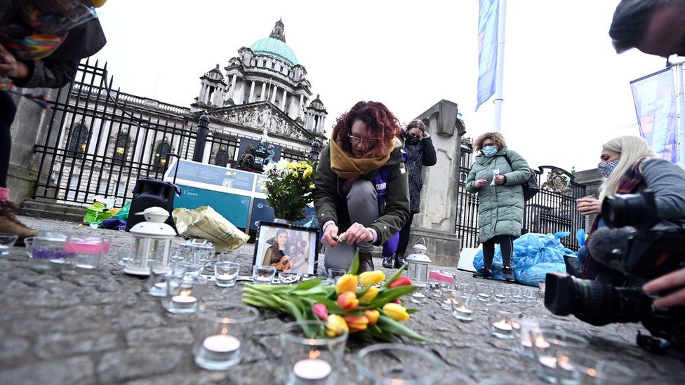 Vigil outside Belfast City Hall