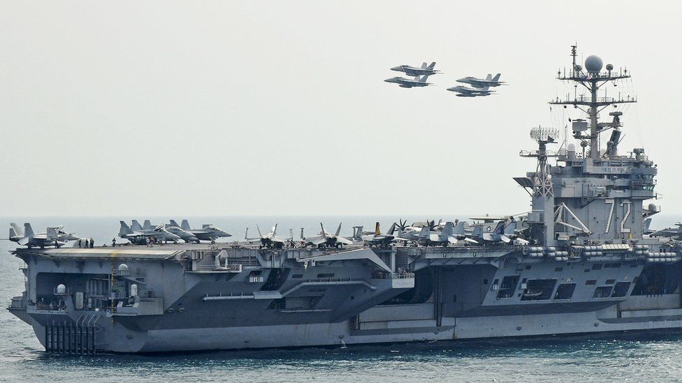 US Navy handout file photo showing the USS Abraham Lincoln (9 February 2012)