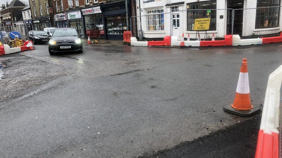 The junction of Broad Street and Dartford Road is where a mysterious void has been discovered