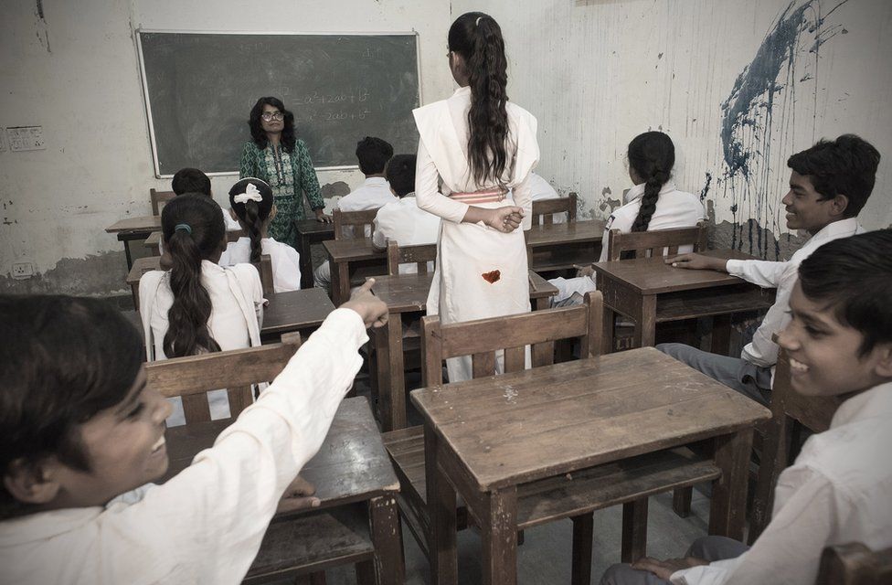 Stained Female Teacher