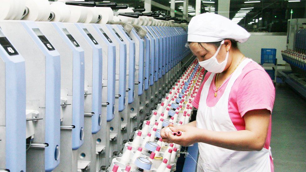 Textile factory in China's Jiangsu province - 1 June