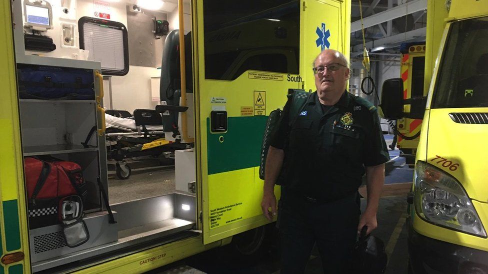 Paul outside ambulance