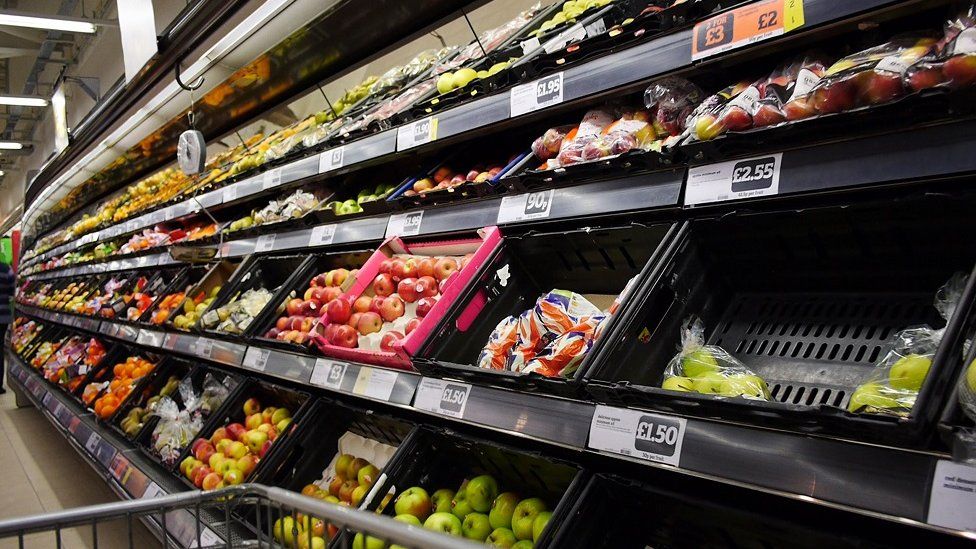 Supermarket fruit aisle