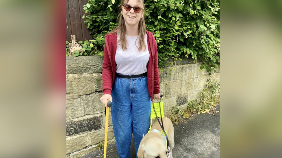 Chloe Tear with guide dog Dezzie