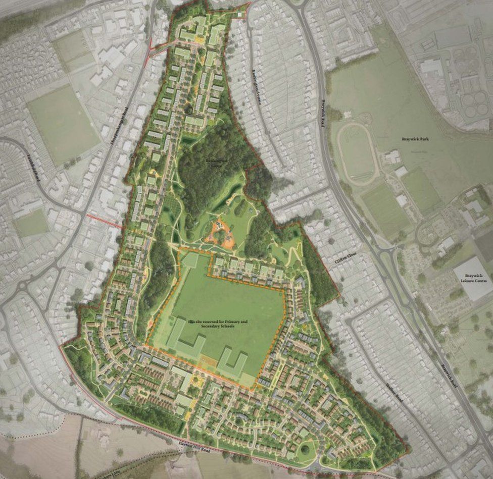 The site of the proposed new estate on Maidenhead Golf Club