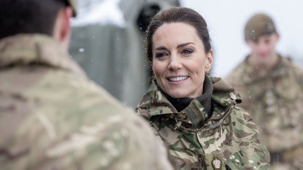 Princess of Wales meets troops on Salisbury Plain - BBC News