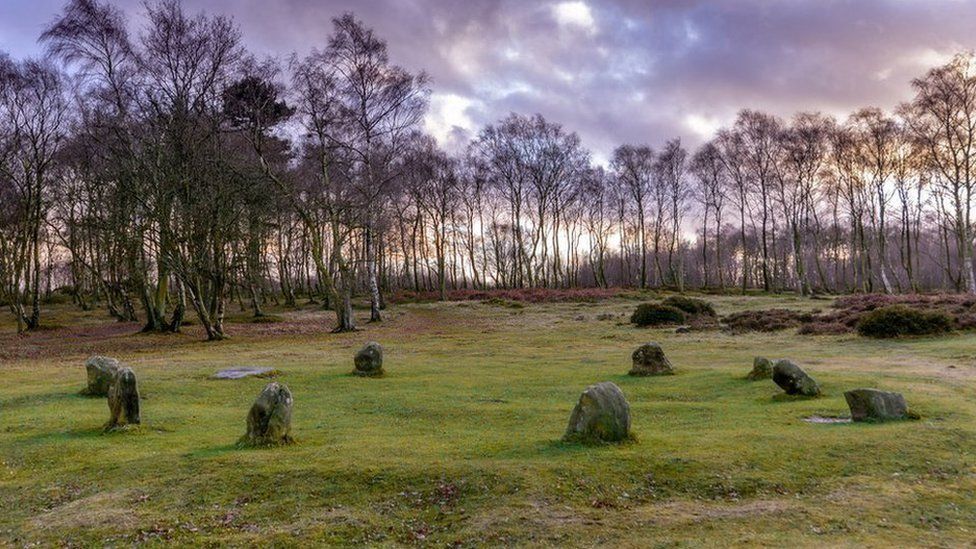Nine Ladies stone circle, Stanton Moor, Derbyshire