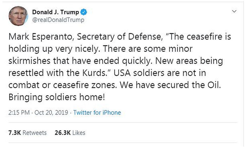 Tweet by Donald Trump