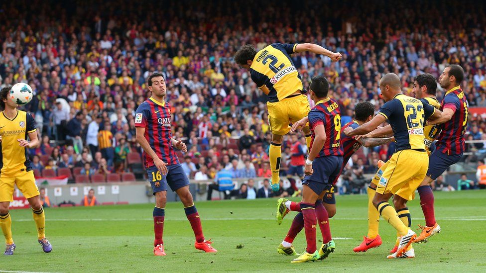 Este gol de Diego Godín dejó al Barcelona sin el título de liga en 2014.