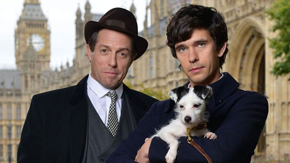 Hugh Grant and Ben Whishaw in A Very English Scandal