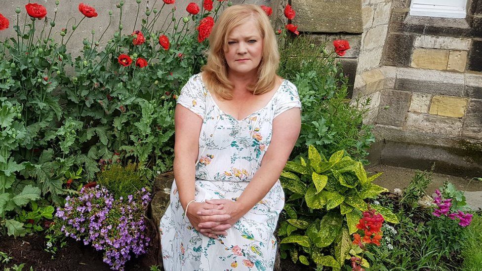 Gail Sheppard in her garden