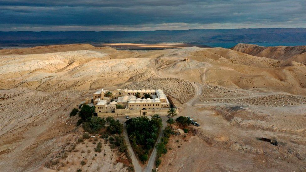Aerial photograph of the Nabi Musa site in the West Bank