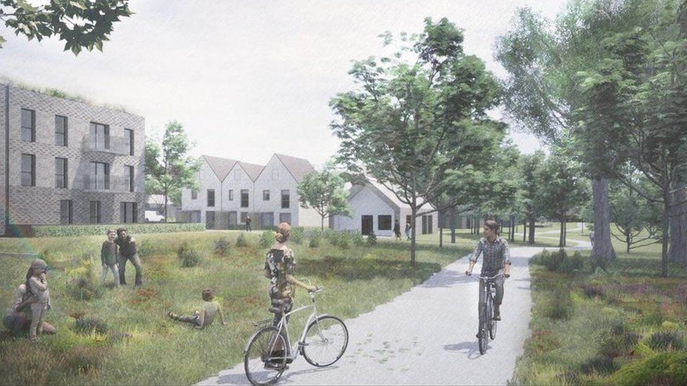 An artist's rendition of how the Bonnington Walk development would look