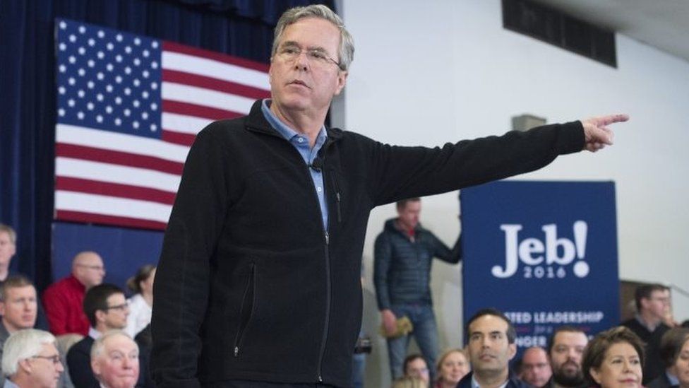 US election 2016: George W Bush campaigns for brother Jeb - BBC News