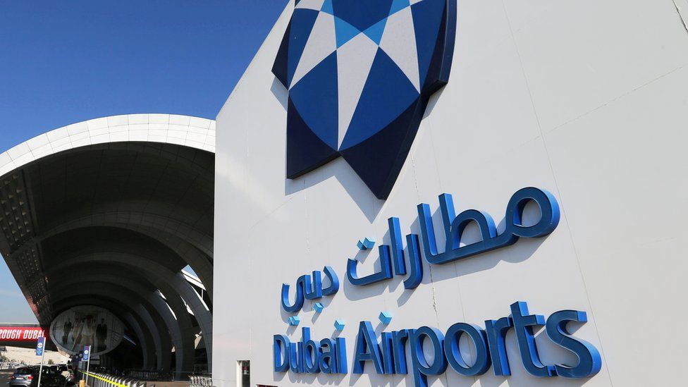 Dubai airport sign