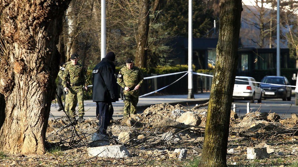 Drone crash site in Croatia, 11 Mar 22