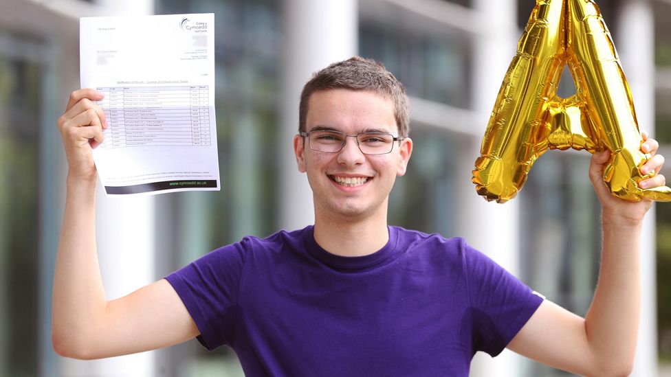 Thomas Tiltman, from Caerphilly, has got a place at Bath University after his results from Coleg y Cymoedd in Nantgarw