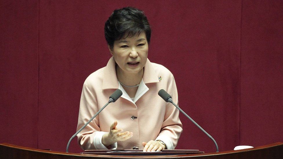 South Korean President Park Geun-Hye speaks during the opening ceremony of the 20th National Assembly on 10 June 2016 in Seoul, South Korea.