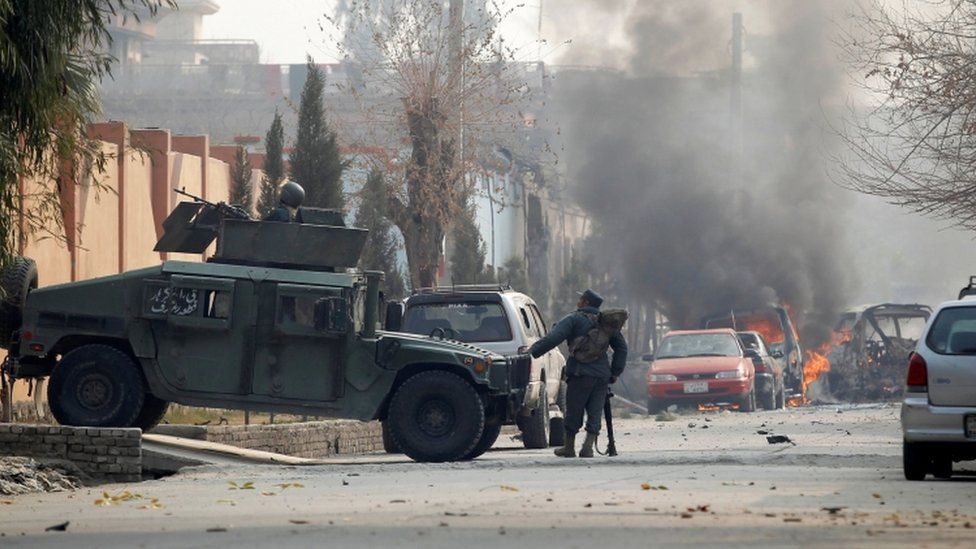 Scene of attack in Jalalabad