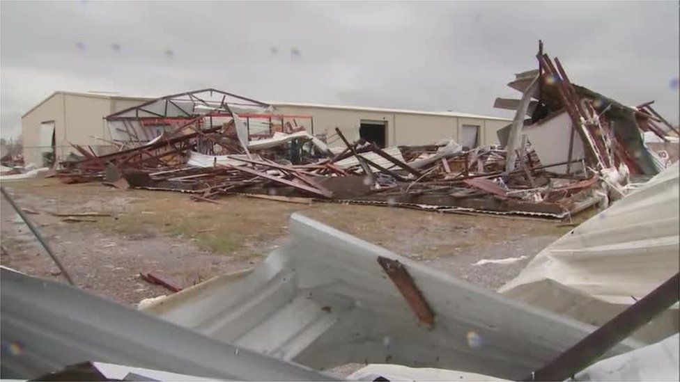 A tornado caused severe destruction in parts of Texas on Tuesday