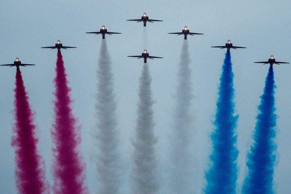 Red Arrows at the Commonwealth Games opening ceremony
