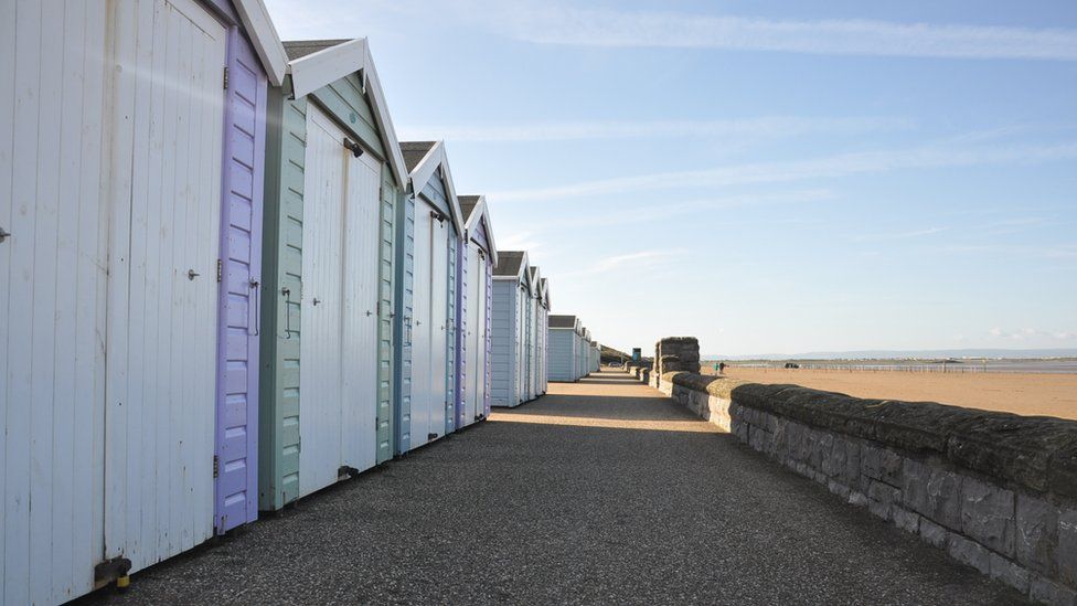 Beach huts in Weston