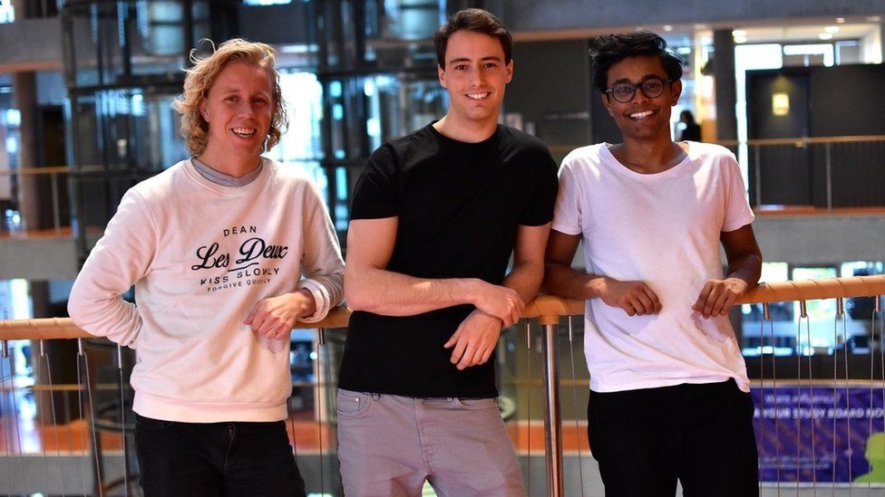 Three founders of Hold, from left to right - Maths Mathisen, Florian Winder and Vinoth Vinaya
