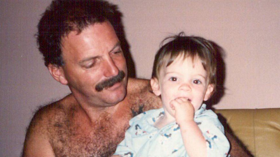 Lou Haslam with his son Dan as a baby