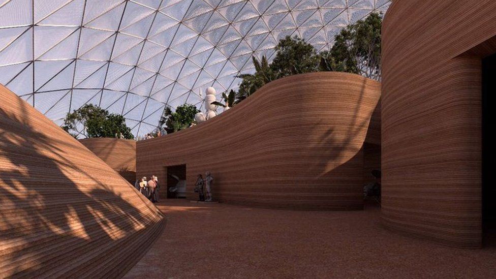 Interior of UAE's planned Mars City dome