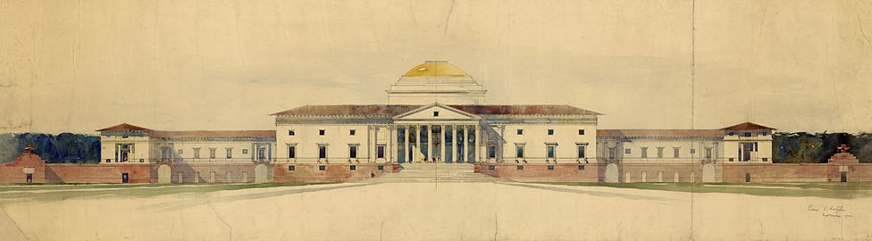 Design for the Viceroy's House, New Delhi - by Edwin Lutyens - 1912
