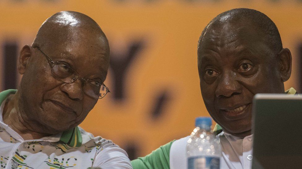 Jacob Zuma and Cyril Ramaphosa
