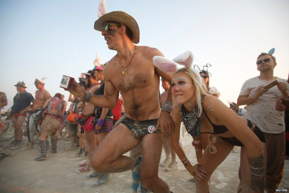 Burning Man festival-goers