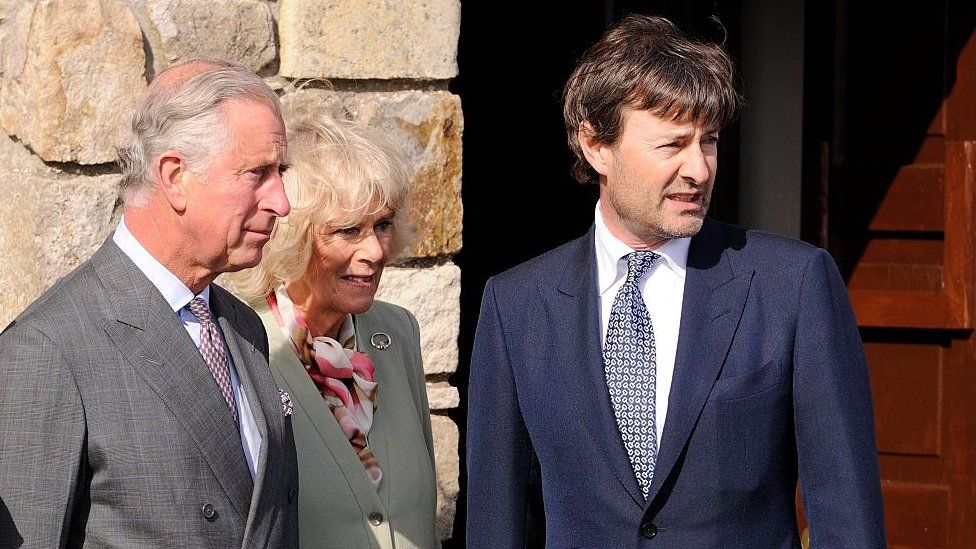 SLIGO, IRELAND - MAY 20: Charles, the Prince of Wales, Camilla, the Duchess of Cornwall with Timothy Knatchbull visit the scene in Mullaghmore where his Great Uncle, Lord Mountbatten and Timothy's twin brother died in a Provisional IRA bombing on a boat off it's coast in 1979 killing him and 3 others. The Prince and Duchess also meet members of the local community that were involved in the rescue operation during the second day of their Royal visit on May 20, 2015 in Sligo, Ireland. The Prince of Wales and Duchess of Cornwall arrived in Ireland today for their four day visit to the Republic and Northern Ireland, the visit has been described by the British Embassy as another important step in promoting peace and reconciliation. (Photo by Clodagh Kilcoyne/Getty Images)