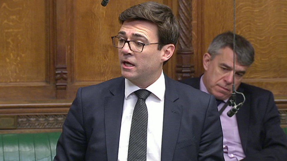 Andy Burnham speaking in the Commons