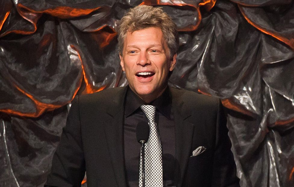 Jon Bon Jovi attends the Songwriters Hall of Fame Awards in New York. Bon Jovi has joined forces with Paul McCartney, Sheryl Crow and Fergie to record a song about climate change.