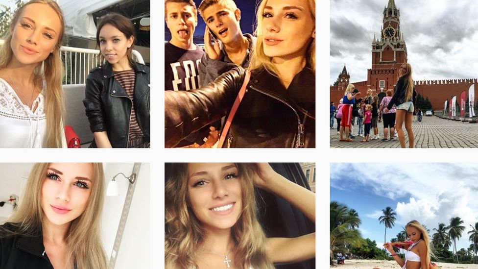 Screenshot showing Anna's Instagram pictures