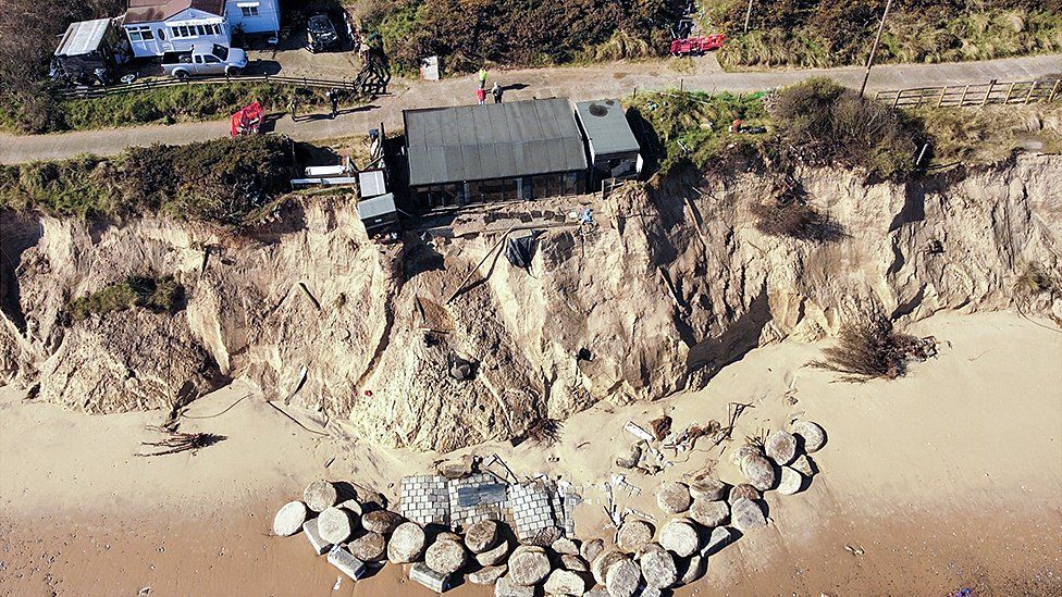 Aerial shot of Lance Martin's property on The Marrams in Hemsby, Norfolk