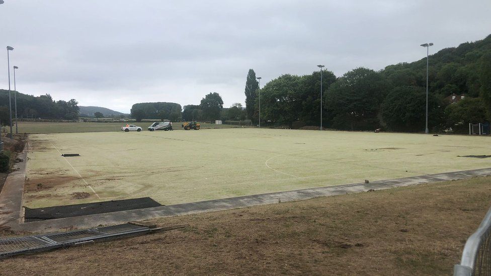 The school's old AstroTurf pitch