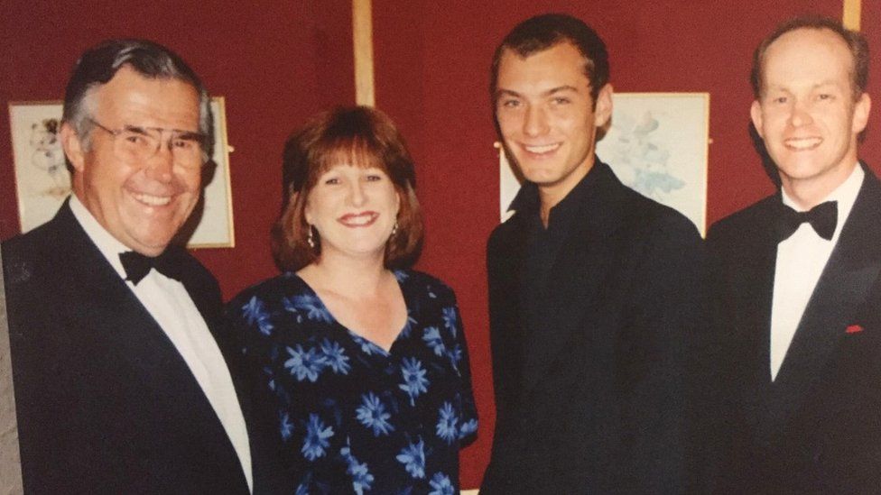 The Cameron family with Jude Law