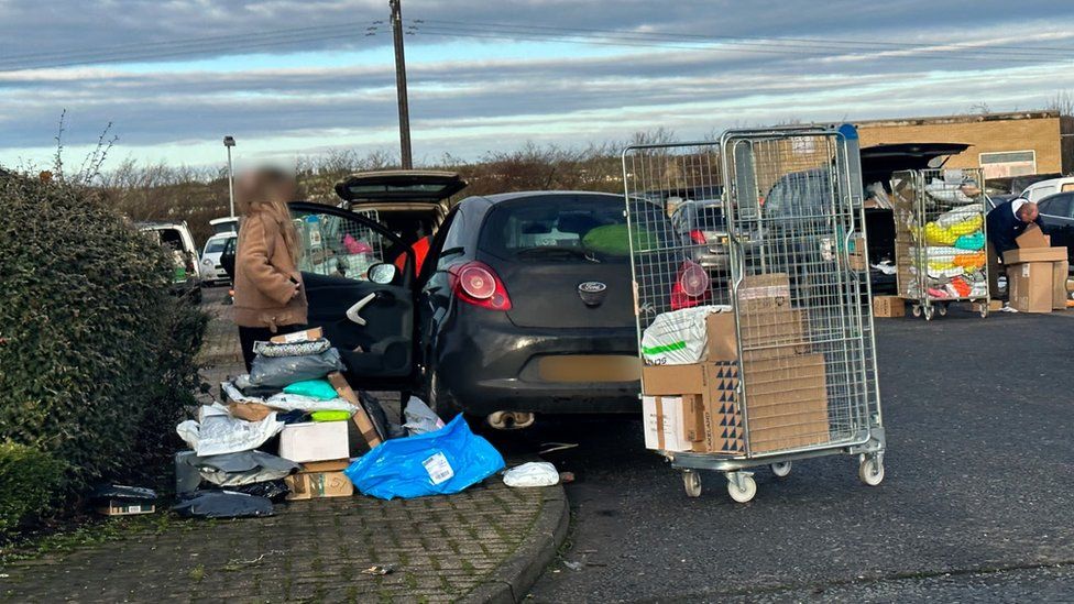 Evri Parcels Sorted Outside At County Durham Depot BBC News