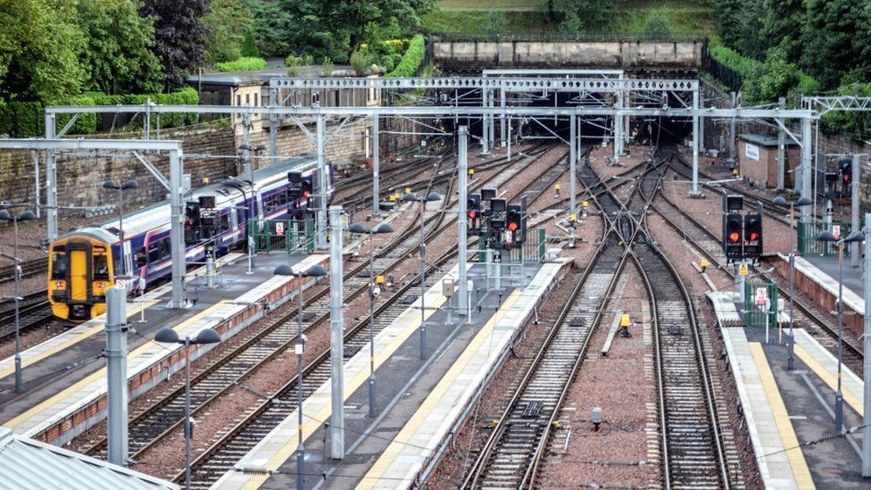 Train tracks at Edinburgh Waverley