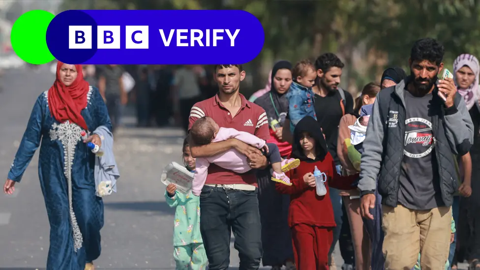 How are people fleeing the fighting in northern Gaza?