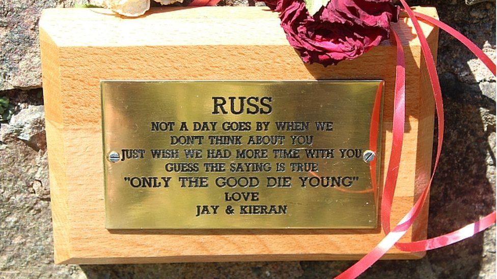 memorial for Russell O'Neill at Gullet Quarry