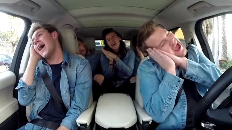 One Direction and James Corden