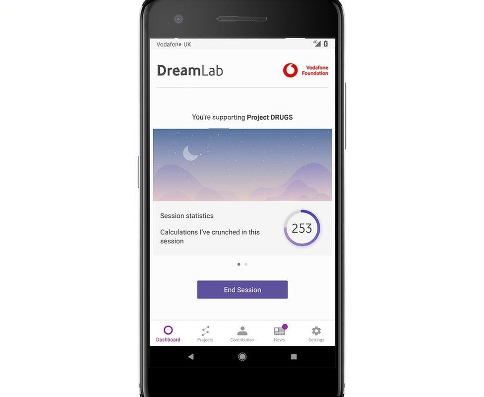Dreamlab app for processing cancer research