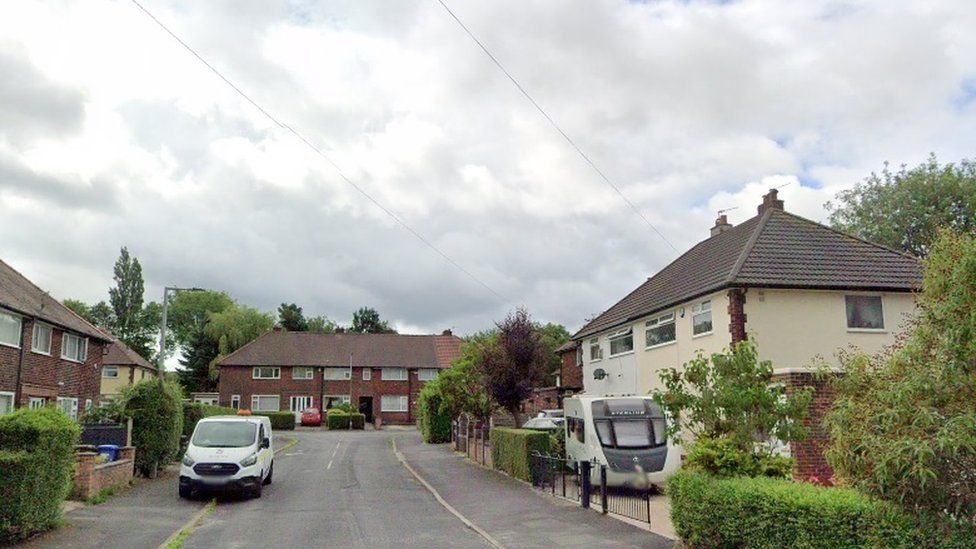 Street view of Vaudrey Road, Woodley in Stockport