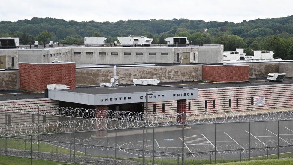An exterior view of Chester County Prison